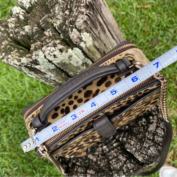 Kate Spade Mini Purse Cheetah Print Fur Crossbody - Picture 5 of 17